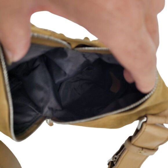 Vtg 90's Hogan Handbag Baguette Unique Rare Hippy Western Native Studded Tan - Picture 12 of 14